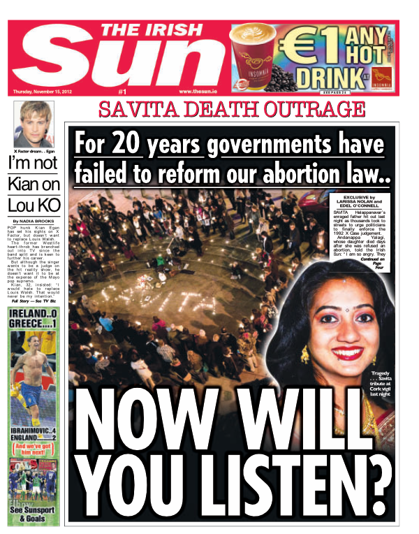 Sun splash on Savita